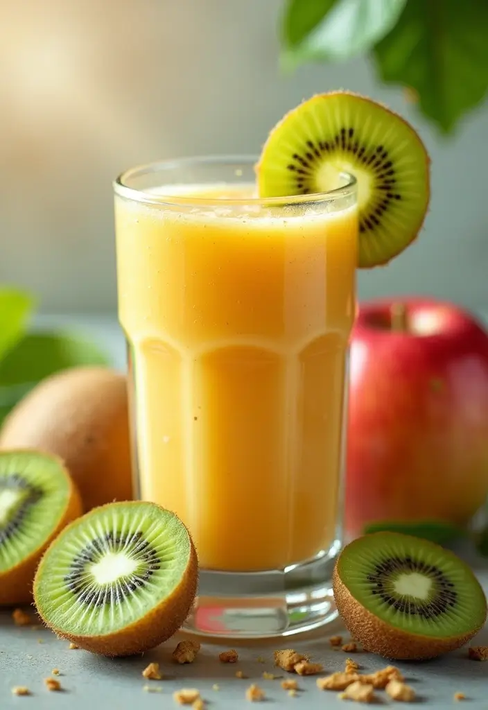 25 Apple Juice Smoothie Recipes Kid Friendly and Healthy 11. Apple Kiwi Smoothie