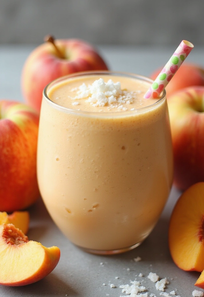 25 Apple Juice Smoothie Recipes Kid Friendly and Healthy 20. Apple Peach Smoothie