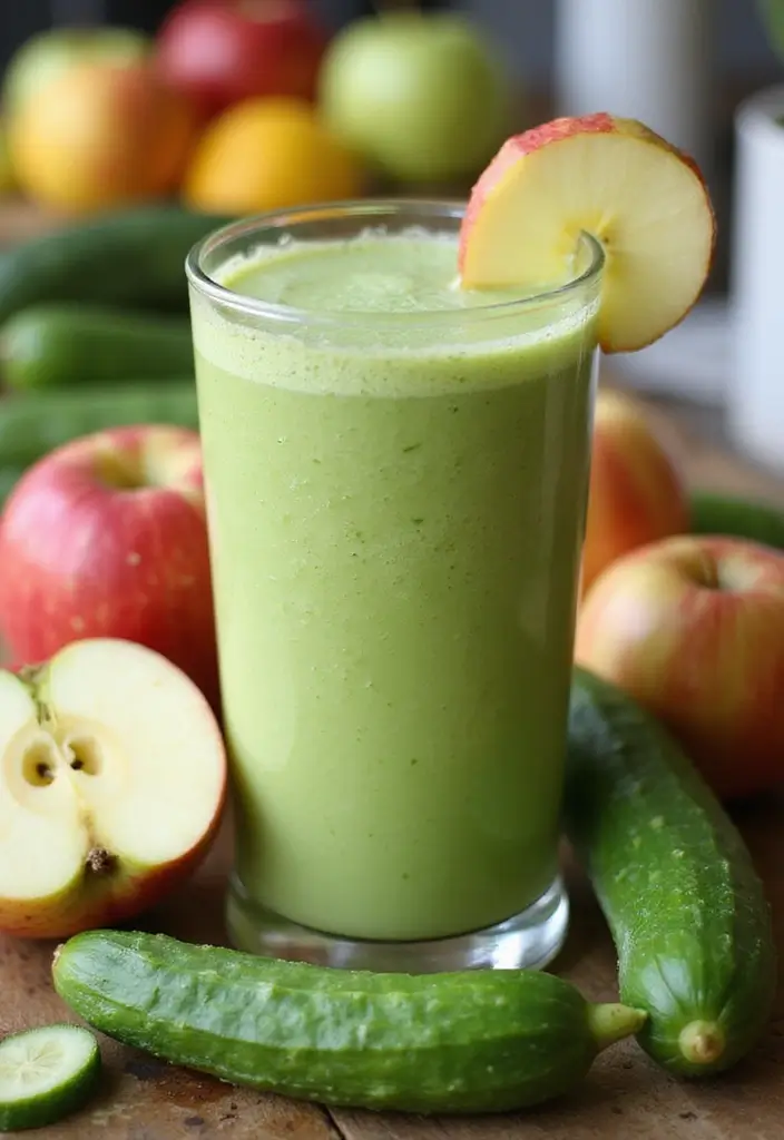 25 Apple Juice Smoothie Recipes Kid Friendly and Healthy 22. Apple Cucumber Smoothie