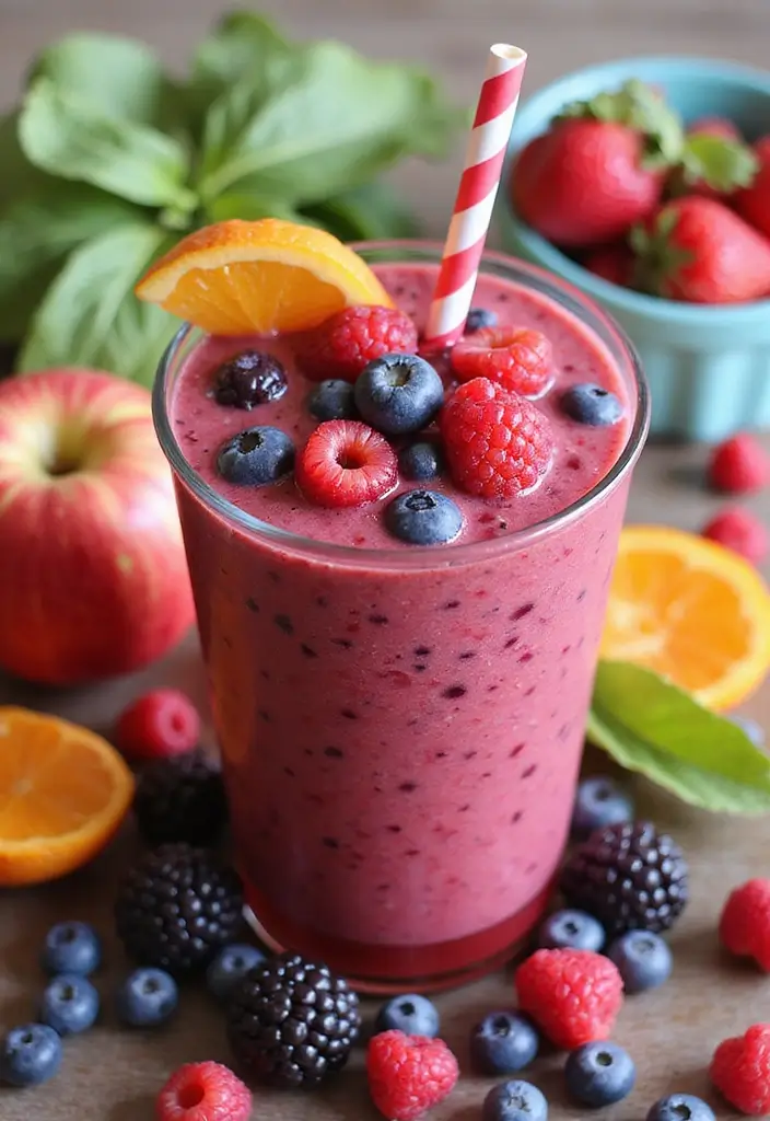 25 Apple Juice Smoothie Recipes Kid Friendly and Healthy 3. Berry Blast Smoothie