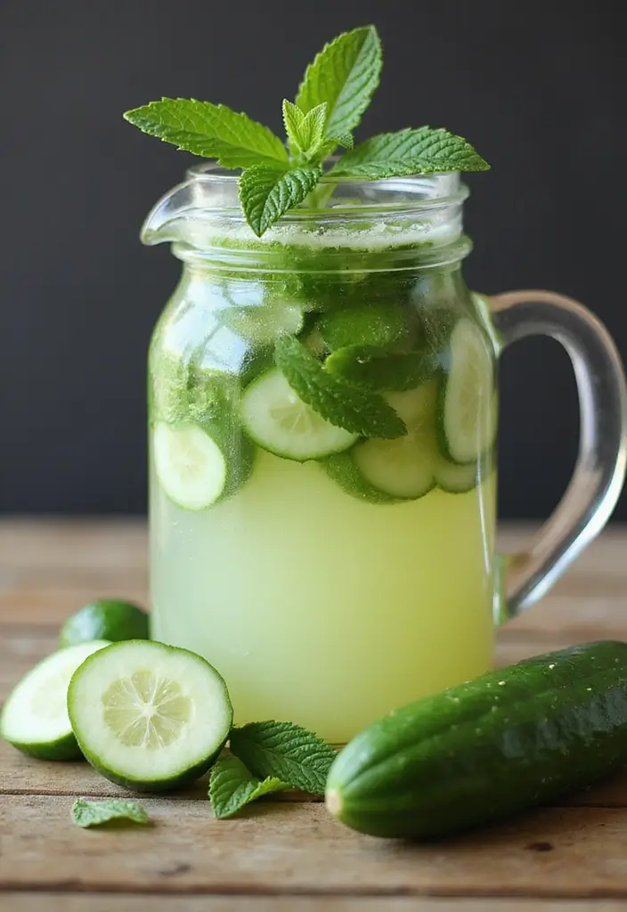 25 Delicious Juice Punch Recipes for Family Fun 8. Cool Cucumber Mint Punch