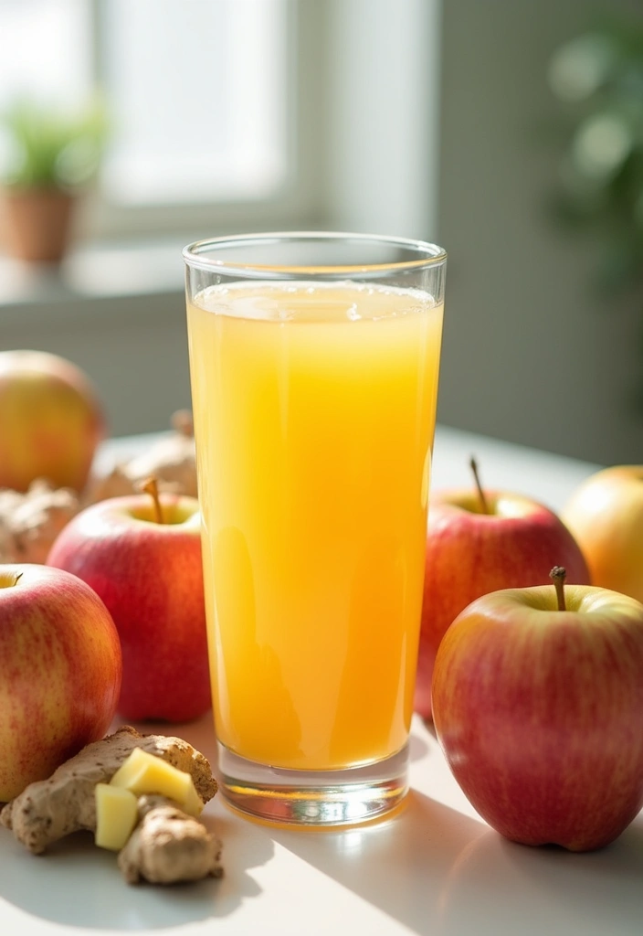 25 Healthy Juice Recipes Immune System Approved - 11. Apple Ginger Zing
