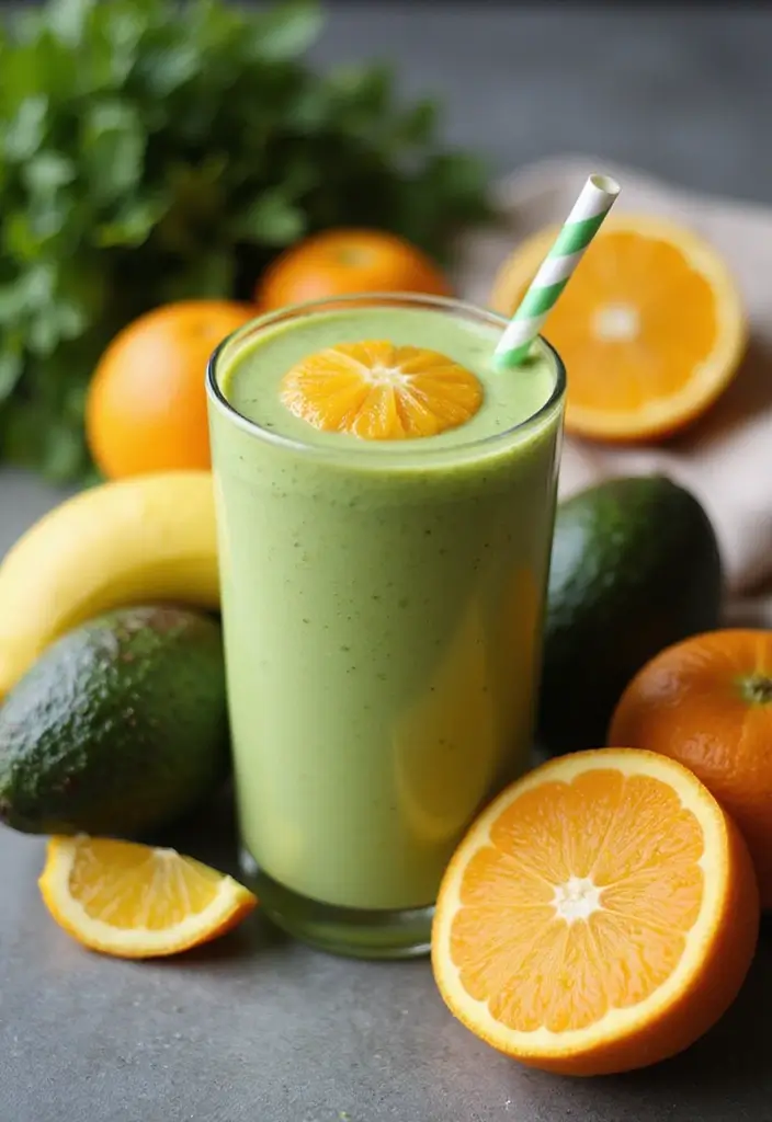 25 Healthy Juice Recipes Immune System Approved - 16. Avocado Citrus Smoothie