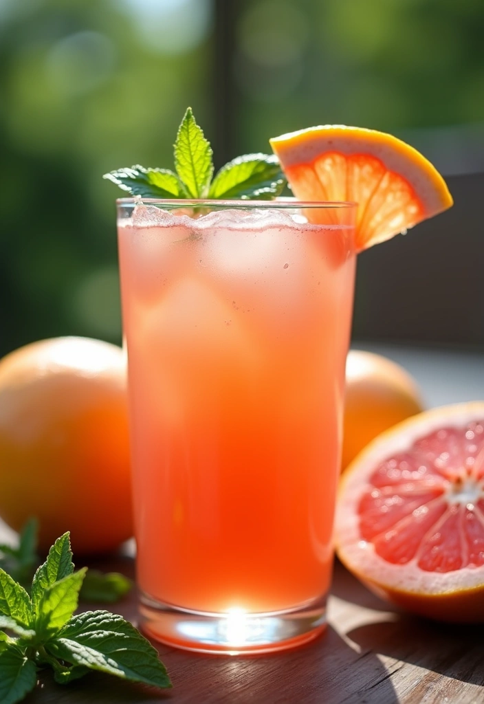 25 Healthy Juice Recipes Immune System Approved - 20. Grapefruit Mint Cooler