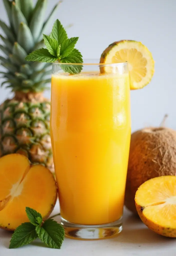 25 Healthy Juice Recipes Immune System Approved - 3. Tropical Immunity Refresher