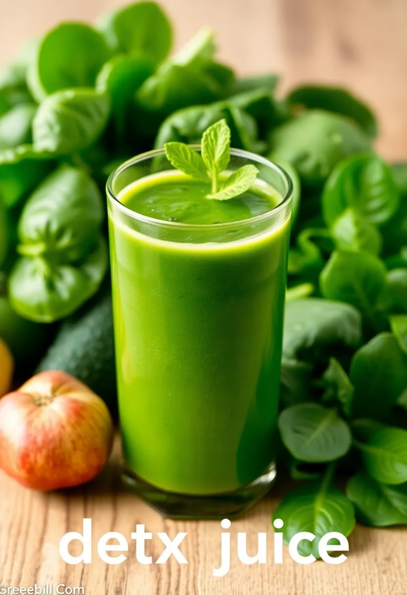25 Hormone Balance Juice Recipes for Wellness - 14. Detox Green Juice