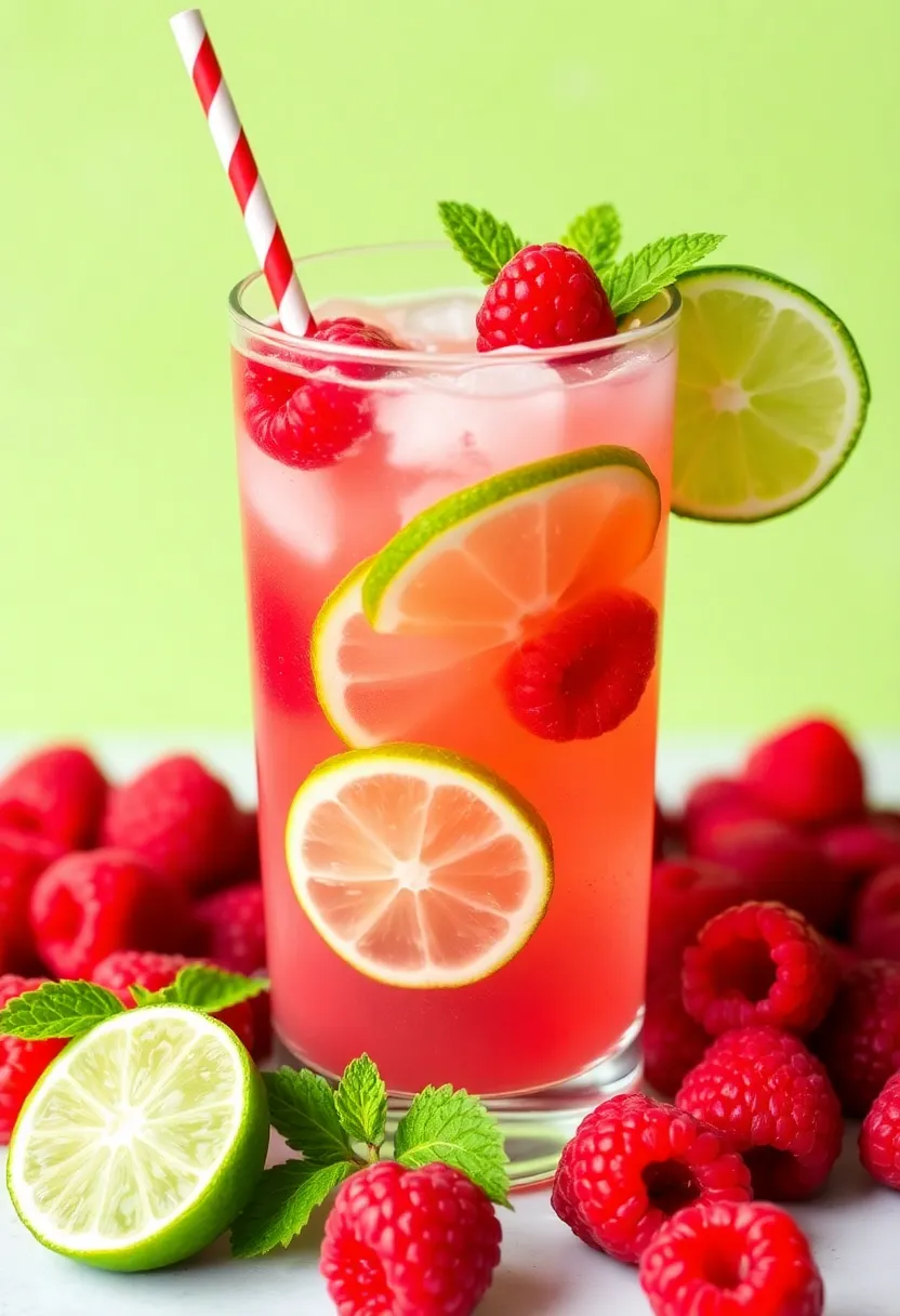 25 Hormone Balance Juice Recipes for Wellness - 25. Raspberry Lime Revitalizer