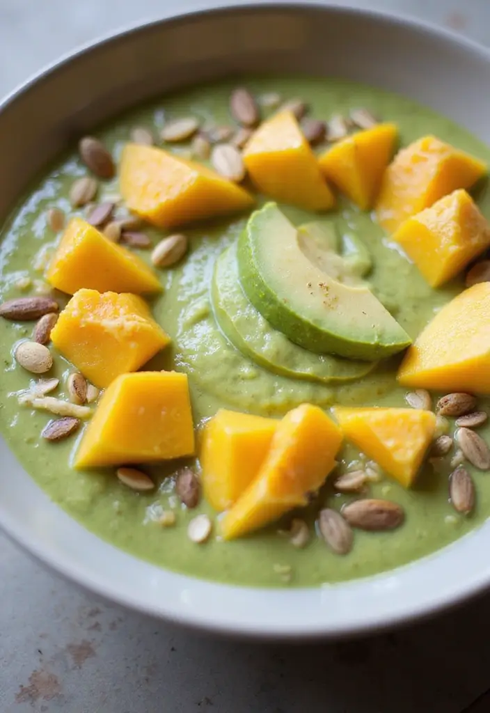 25 Juice Plus Complete Recipes to Boost Nutrition 4 25 Juice Plus Complete Recipes to Boost Nutrition - 4. Mango Avocado Smoothie Bowl