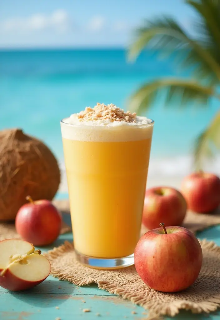 25 Juice Recipes with Apples Crisp and Delicious 15 25 Juice Recipes with Apples Crisp and Delicious - 15. Tropical Apple Coconut Juice