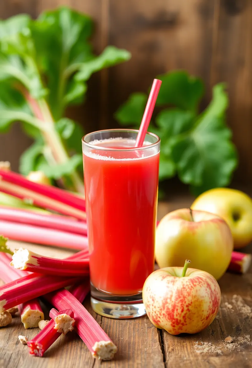 25 Juice Recipes with Apples Crisp and Delicious 22 25 Juice Recipes with Apples Crisp and Delicious - 22. Apple Rhubarb Juice