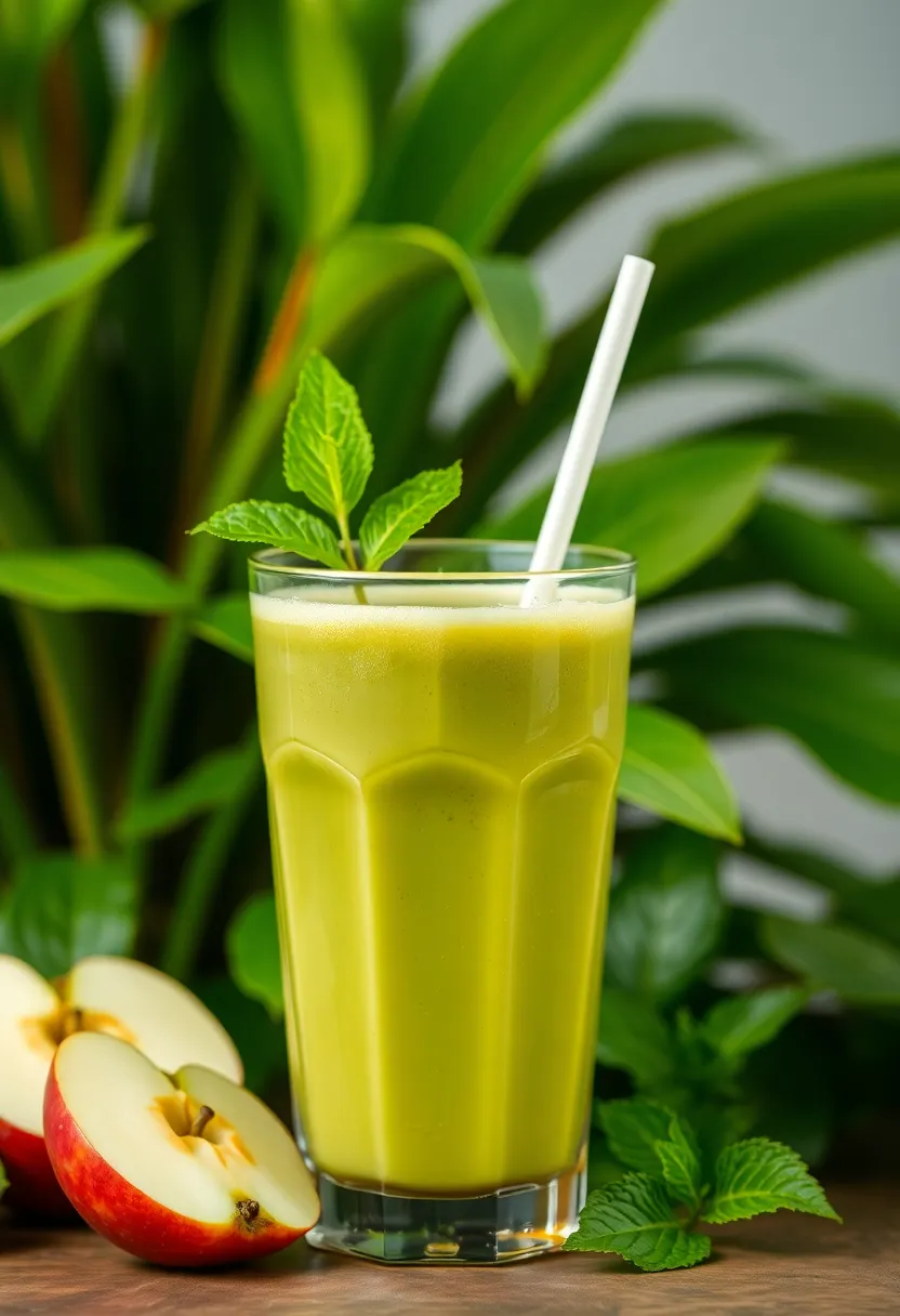 25 Juice Recipes with Apples Crisp and Delicious 24 25 Juice Recipes with Apples Crisp and Delicious - 24. Apple Matcha Juice