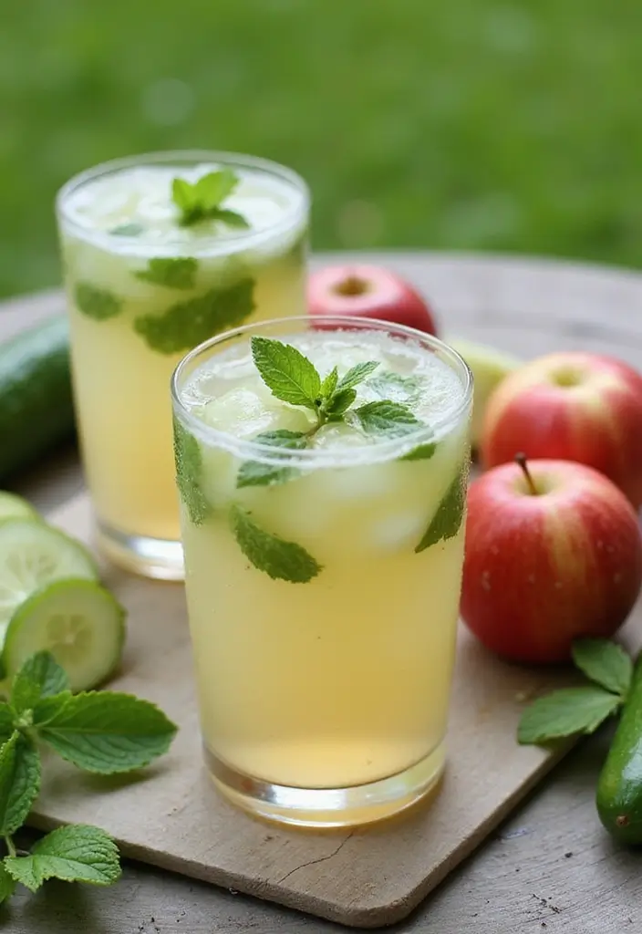 25 Juice Recipes with Apples Crisp and Delicious 4 25 Juice Recipes with Apples Crisp and Delicious - 4. Apple Cucumber Cooler