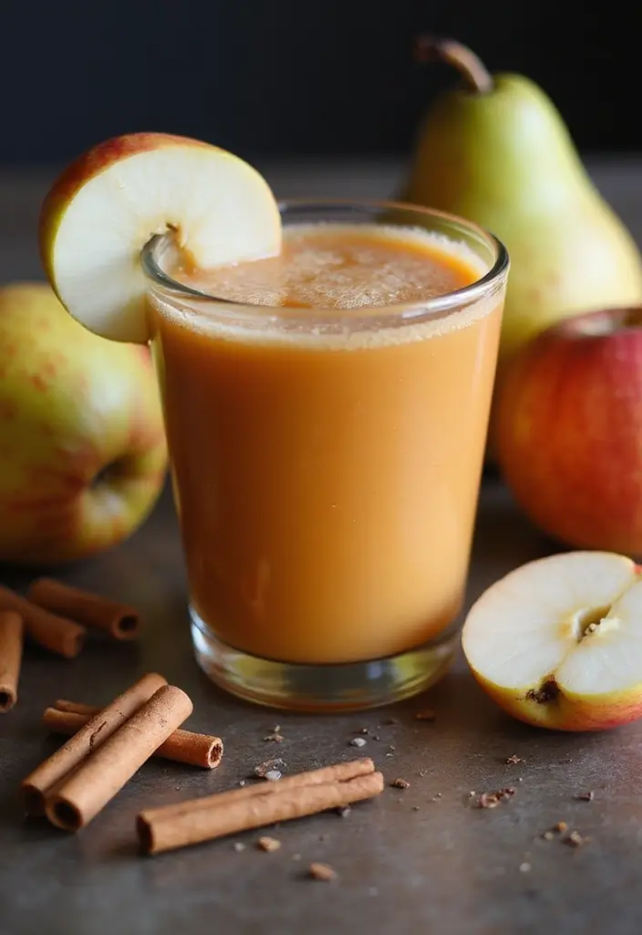25 Juice Recipes with Apples Crisp and Delicious 5 25 Juice Recipes with Apples Crisp and Delicious - 5. Spiced Apple Pear Juice