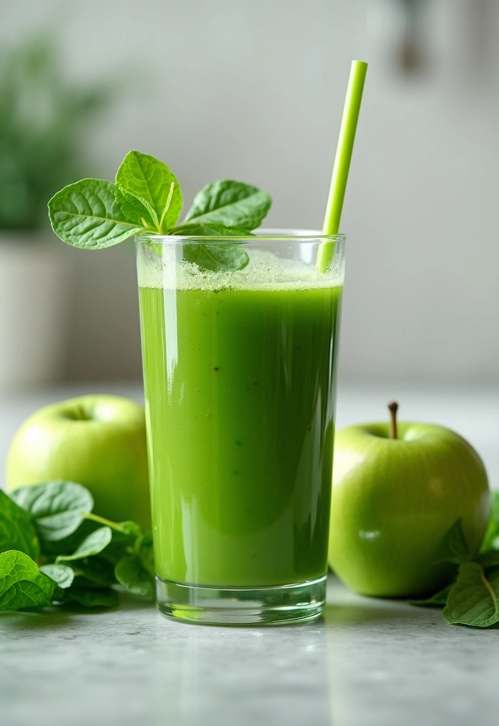 25 Juice Recipes with Apples Crisp and Delicious 6 25 Juice Recipes with Apples Crisp and Delicious - 6. Green Apple Spinach Juice
