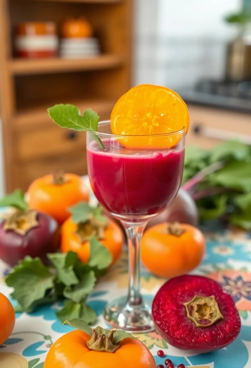 25 Juice Recipes with Beets: Colorful and Healthy - 23. Beet and Persimmon Juice