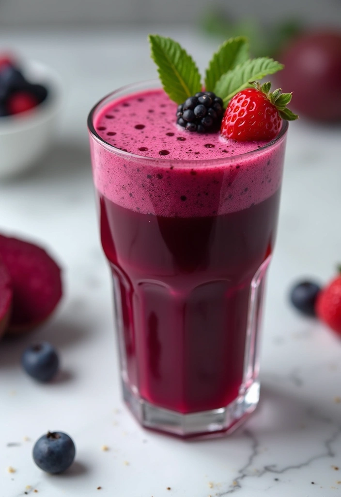 25 Juice Recipes with Beets: Colorful and Healthy - 3. Beet and Berry Fusion