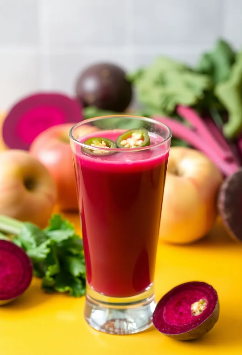 25 Juice Recipes with Beets: Colorful and Healthy - 5. Spicy Beet and Apple Boost