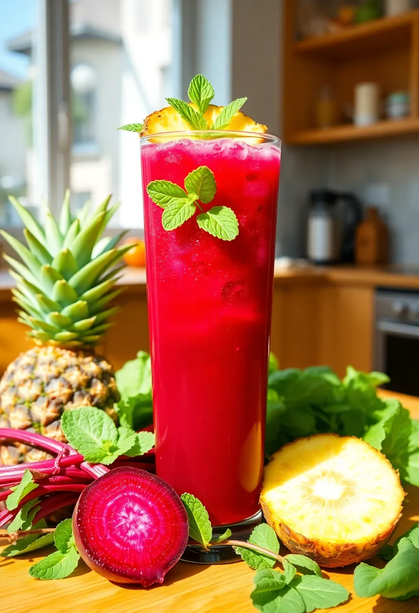 25 Juice Recipes with Beets: Colorful and Healthy - 6. Refreshing Beet and Pineapple Juice