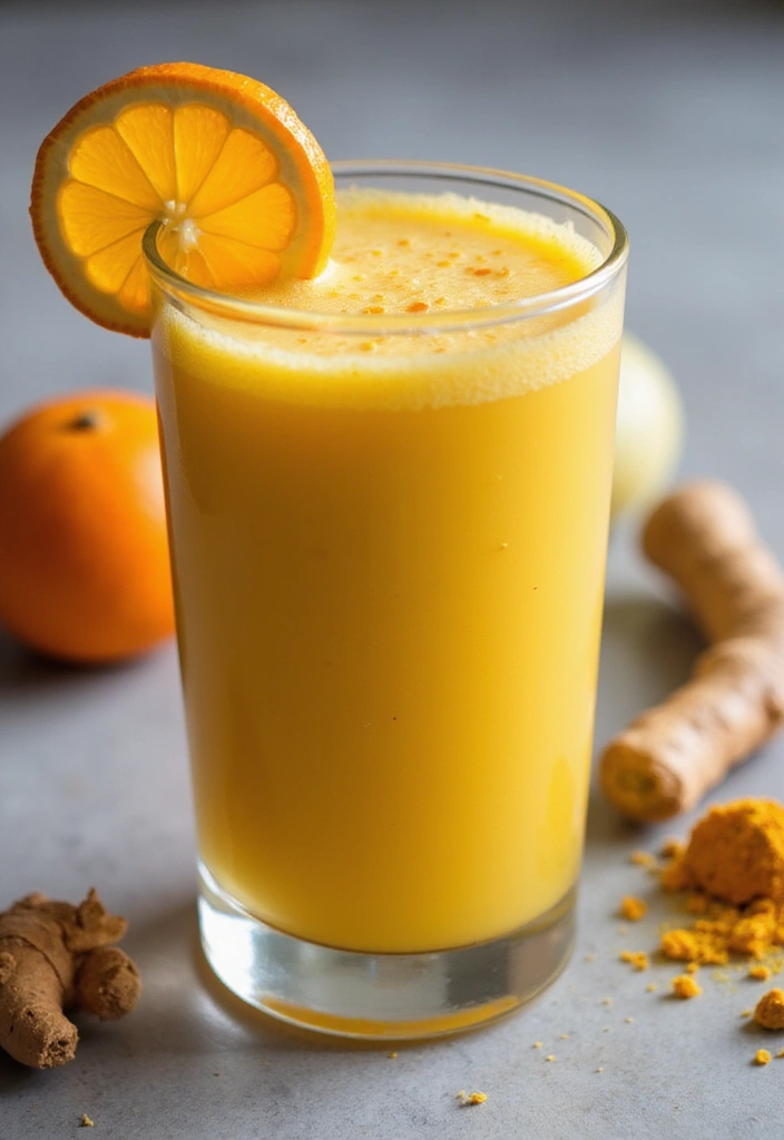 25 Protein Shake Recipes with Orange Juice for High Energy 7 25 Protein Shake Recipes with Orange Juice for High Energy - 7. Orange Turmeric Wellness Shake
