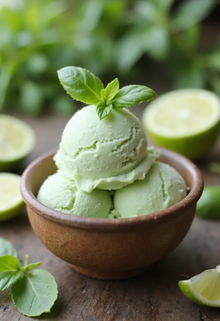 25 Recipes with Lime Juice Zesty and Refreshing 6. Lime Basil Ice Cream