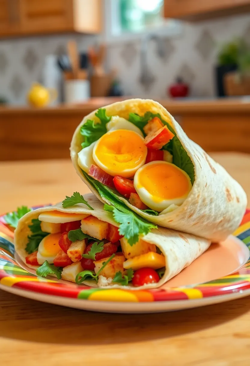 25 Recipes with V8 Juice: Savory and Healthy - 24. V8 Egg and Vegetable Breakfast Wrap