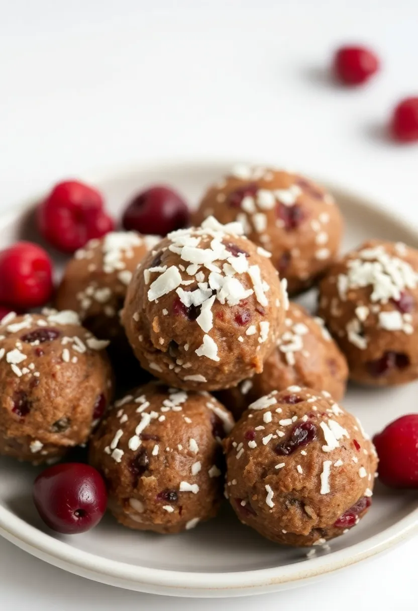 25 Refreshing Recipes with Cranberry Juice 10. Cranberry Coconut Energy Balls