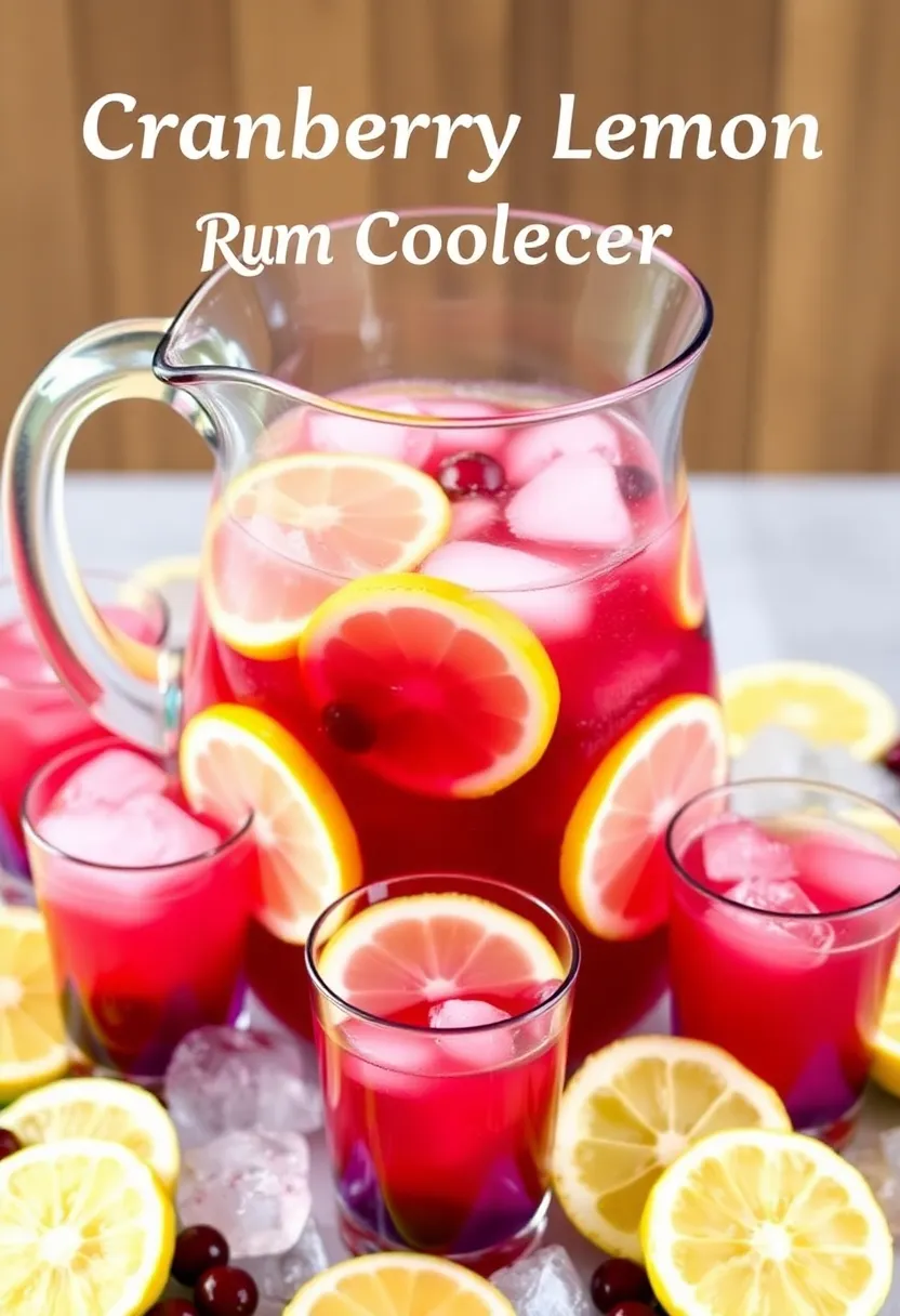 25 Rum and Cranberry Juice Drink Recipes to Try Tonight - 16. Cranberry Lemon Rum Cooler