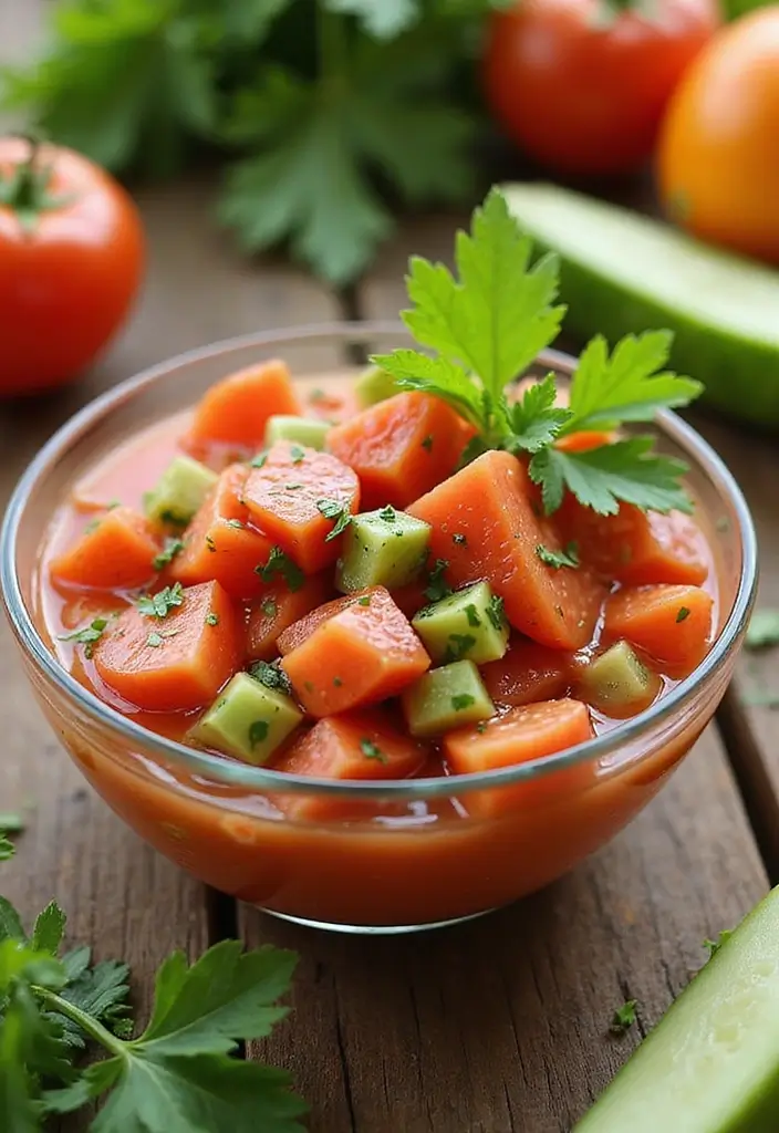 25 Savory and Unique Recipes with Tomato Juice 10 25 Savory and Unique Recipes with Tomato Juice - 10. Tomato Juice Cucumber Salad