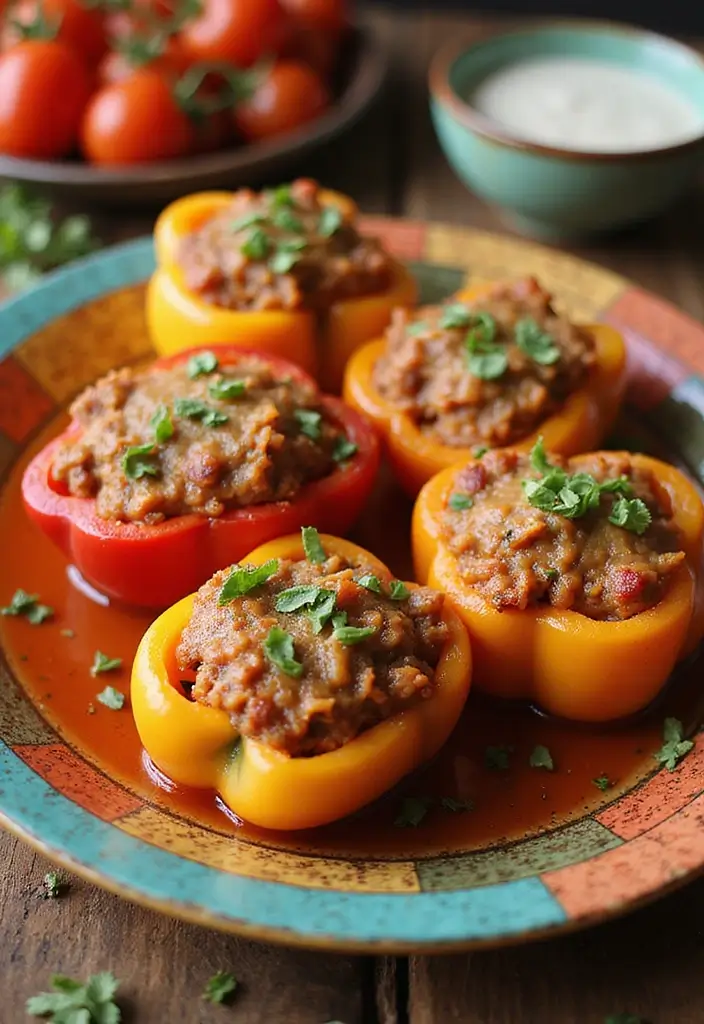 25 Savory and Unique Recipes with Tomato Juice 12 25 Savory and Unique Recipes with Tomato Juice - 12. Tomato Juice Stuffed Peppers