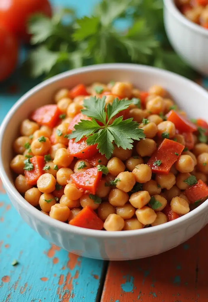 25 Savory and Unique Recipes with Tomato Juice 16 25 Savory and Unique Recipes with Tomato Juice - 16. Tomato Juice and Chickpea Salad