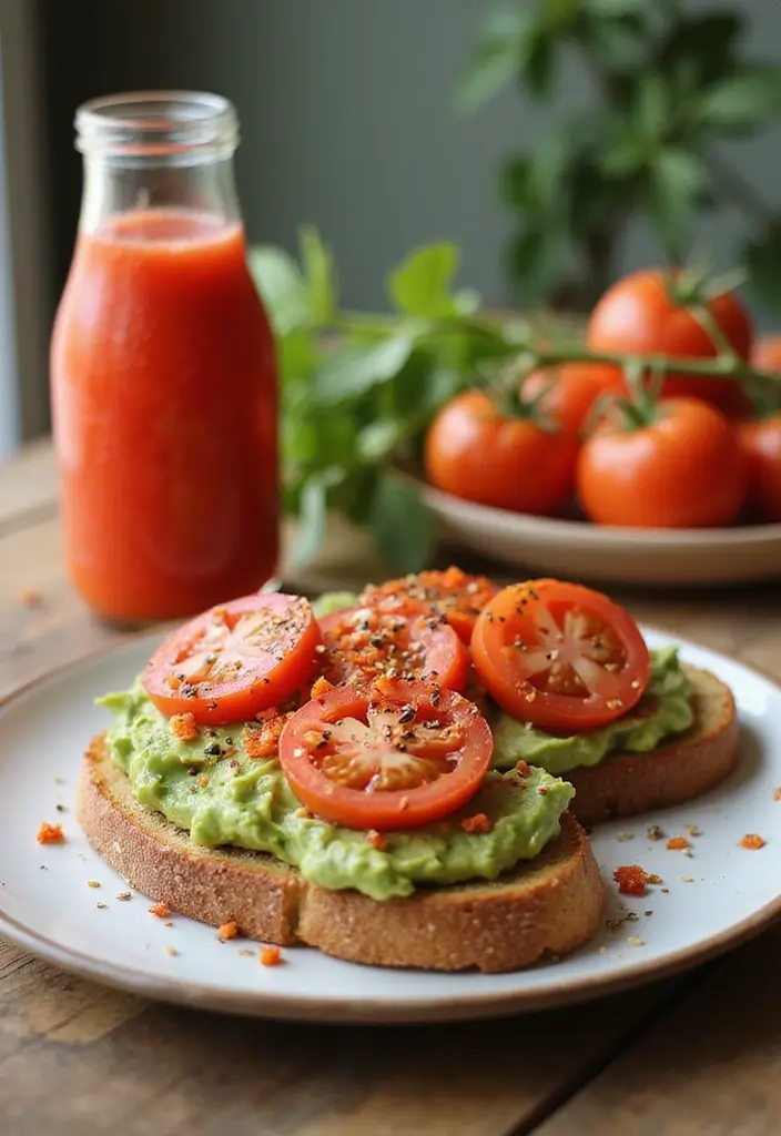 25 Savory and Unique Recipes with Tomato Juice 6 25 Savory and Unique Recipes with Tomato Juice - 6. Tomato Juice and Avocado Toast