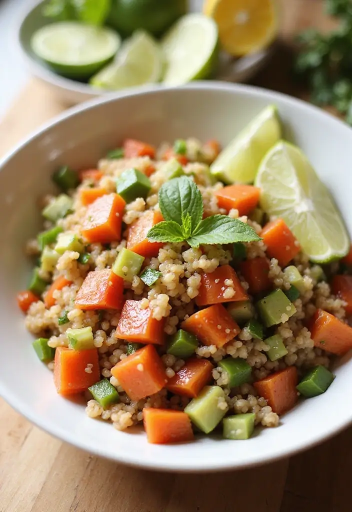 25 Savory and Unique Recipes with Tomato Juice 7 25 Savory and Unique Recipes with Tomato Juice - 7. Tomato Juice Quinoa Salad