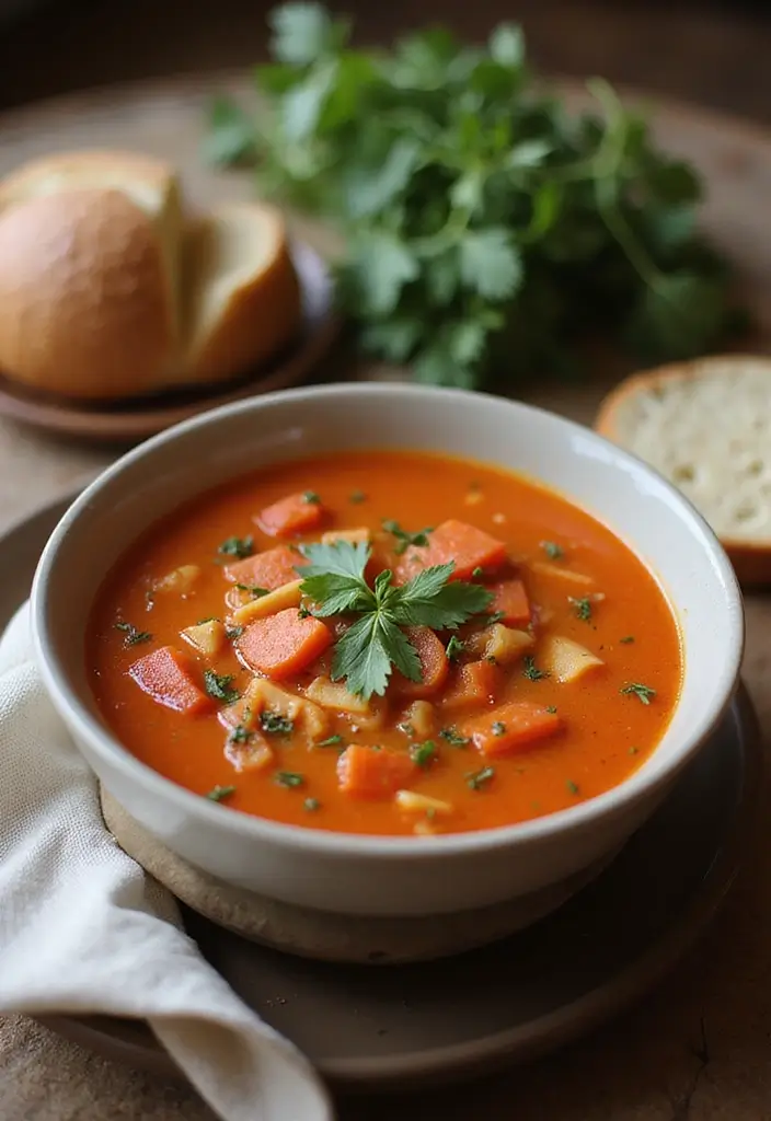 25 Savory and Unique Recipes with Tomato Juice 8 25 Savory and Unique Recipes with Tomato Juice - 8. Tomato Juice Vegetable Soup