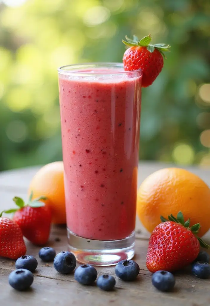 25 Smoothie Recipes with Orange Juice You’ll Love 3 25 Smoothie Recipes with Orange Juice You’ll Love - 3. Berry Citrus Fusion