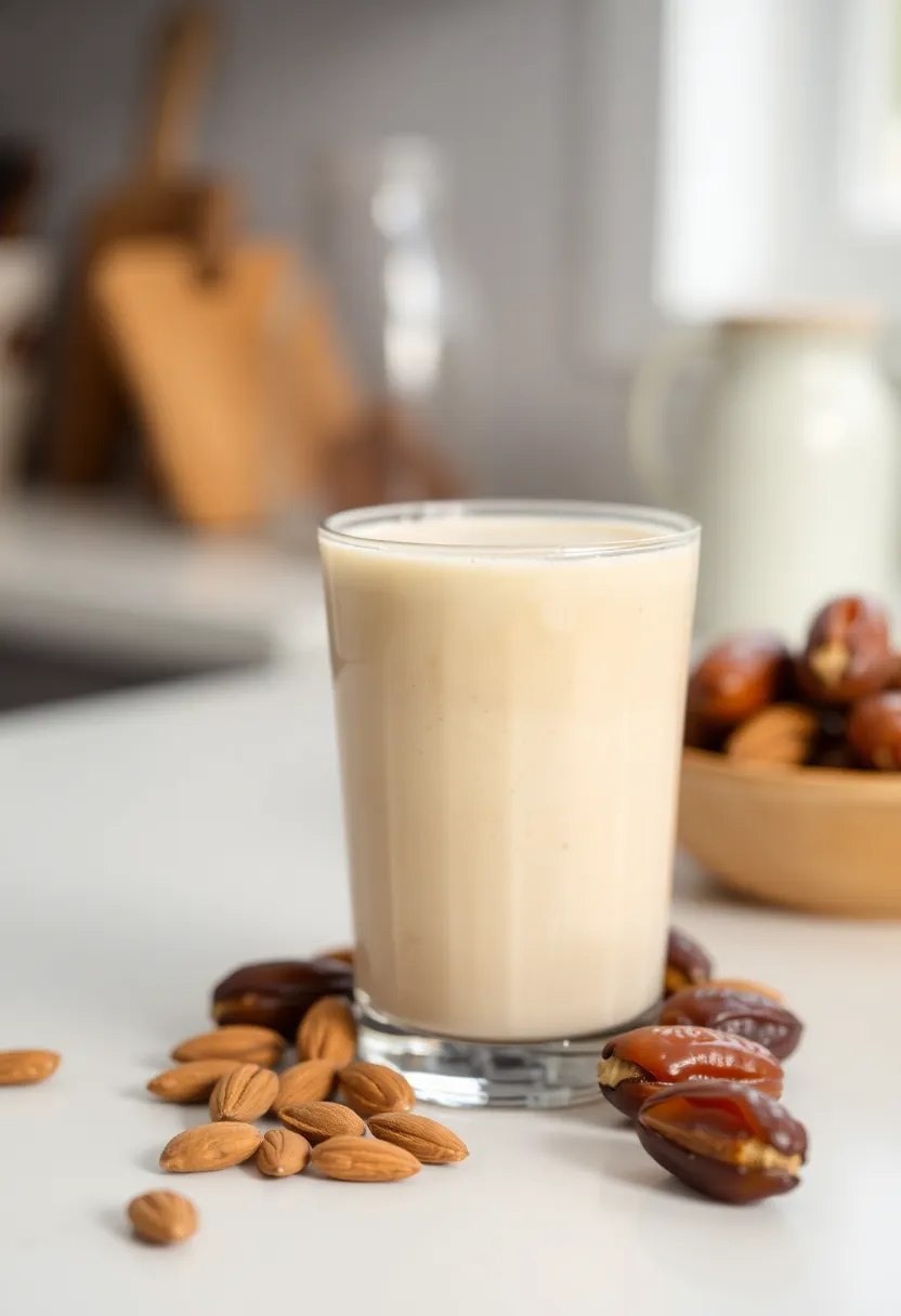 26 Hair Growth Juice Recipes Backed by Nutrition 14. Almond Date Smoothie