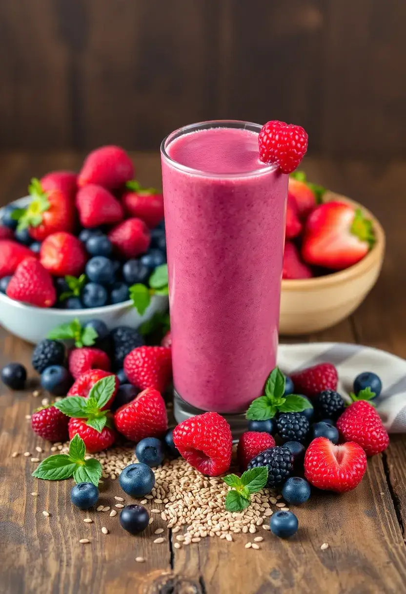 26 Hair Growth Juice Recipes Backed by Nutrition 22. Mixed Berry Flaxseed Smoothie