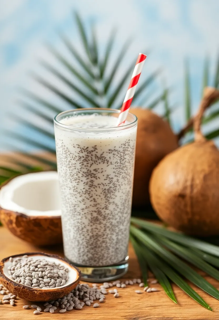 26 Hair Growth Juice Recipes Backed by Nutrition 24. Chia Seed Coconut Juice