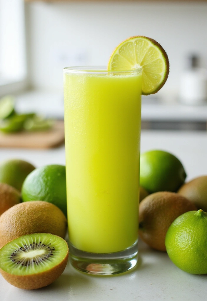 27 Juice Recipes for Colds and Immune System That Really Work 11 27 Juice Recipes for Colds and Immune System That Really Work - 11. Kiwi Lime Zinger