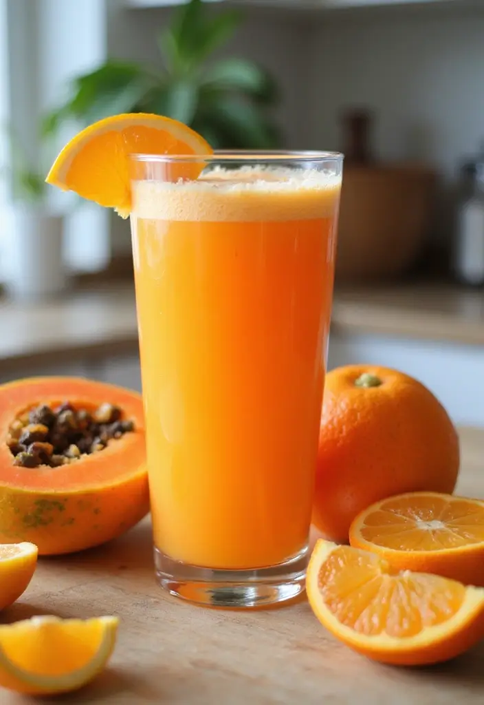 27 Juice Recipes for Colds and Immune System That Really Work 13 27 Juice Recipes for Colds and Immune System That Really Work - 13. Papaya Punch