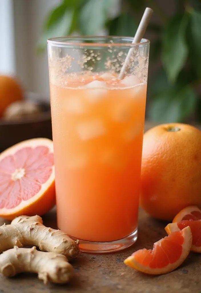 27 Juice Recipes for Colds and Immune System That Really Work 19 27 Juice Recipes for Colds and Immune System That Really Work - 19. Grapefruit Ginger Splash