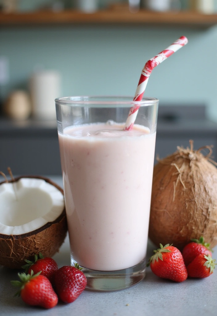 27 Juice Recipes for Colds and Immune System That Really Work 22 27 Juice Recipes for Colds and Immune System That Really Work - 22. Creamy Coconut Smoothie