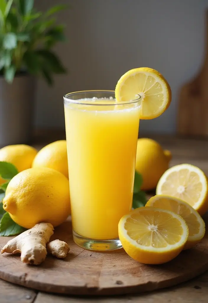 27 Juice Recipes for Colds and Immune System That Really Work 26 27 Juice Recipes for Colds and Immune System That Really Work - 26. Zesty Lemon Ginger Juice