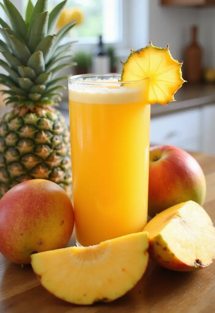 27 Juice Recipes for Colds and Immune System That Really Work 4 27 Juice Recipes for Colds and Immune System That Really Work - 4. Tropical Sunshine