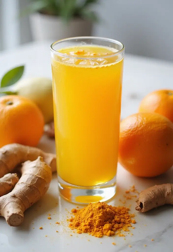 27 Juice Recipes for Colds and Immune System That Really Work 8 27 Juice Recipes for Colds and Immune System That Really Work - 8. Healing Turmeric Tonic