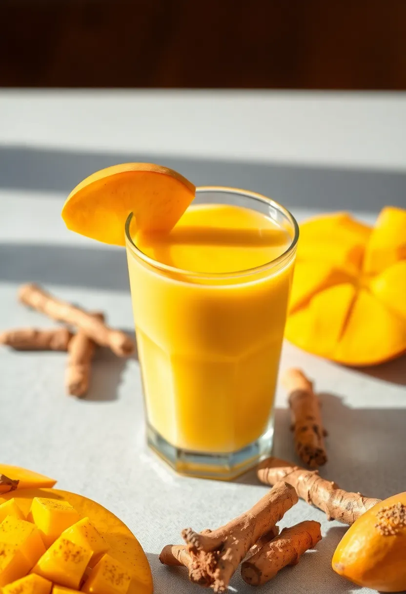 27 Juice Recipes for Immune System Boost Naturally 21. Mango Turmeric Twist