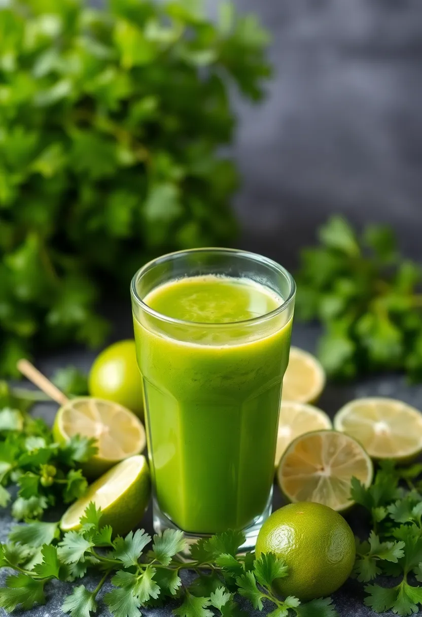 27 Juice Shots Recipes for Inflammation Relief - 15. Cilantro Lime Shot