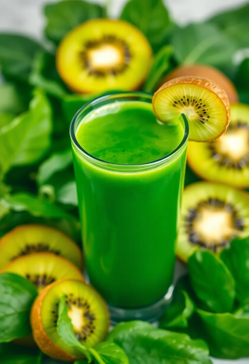 27 Juice Shots Recipes for Inflammation Relief - 22. Kiwi Spinach Shot