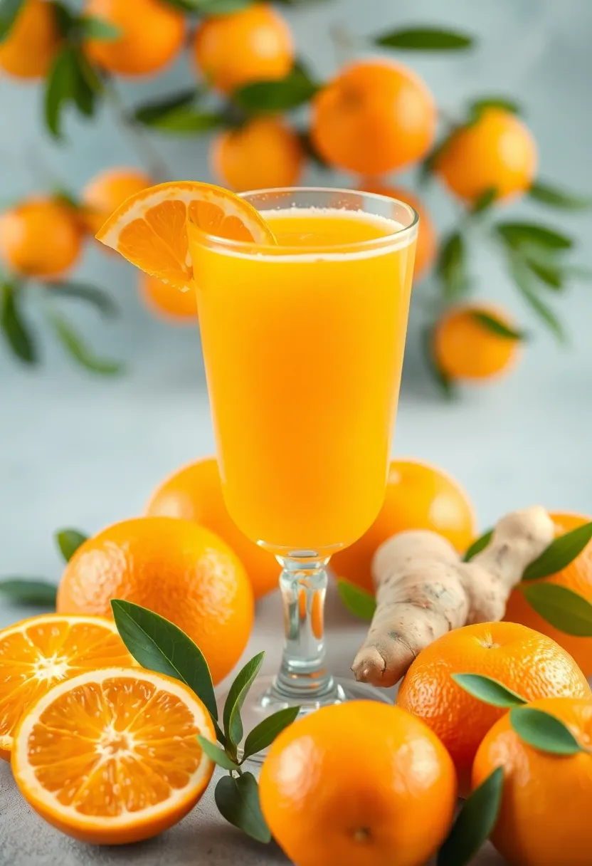 27 Juice Shots Recipes for Inflammation Relief - 24. Orange Ginger Immunity Shot