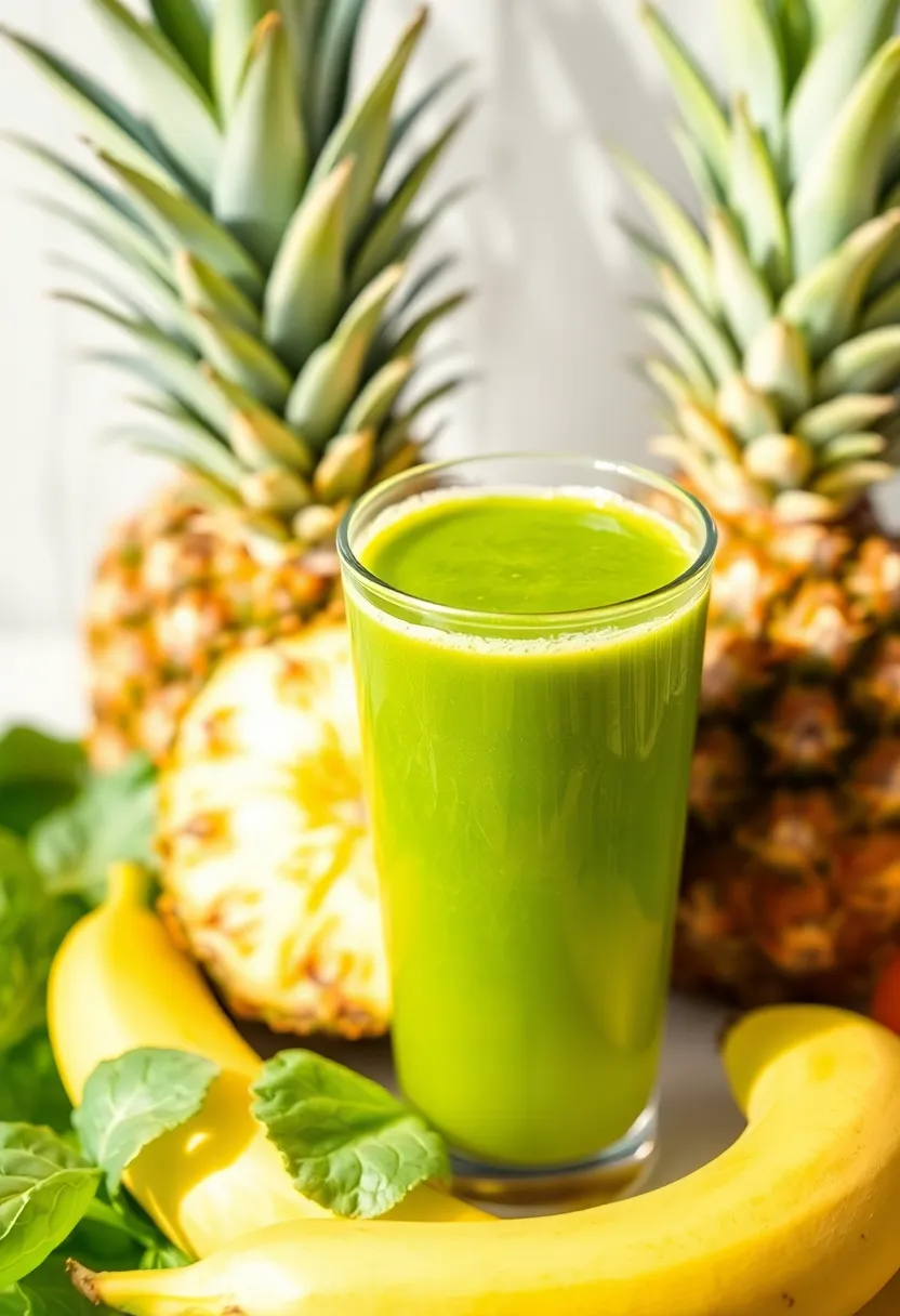 27 Juice Shots Recipes for Inflammation Relief - 27. Tropical Green Shot