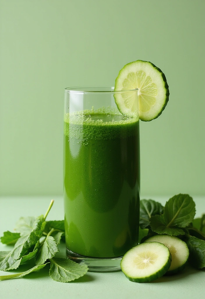 27 Juice Shots Recipes for Inflammation Relief - 4. Green Detox Shot